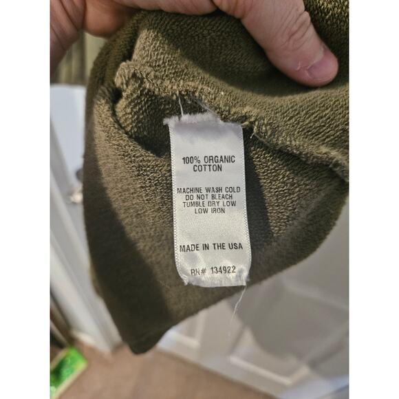 Emerson Fry Organic Cotton Olive Green Dress M Square Neck Sweatshirt Tuckernuck - Picture 5 of 6